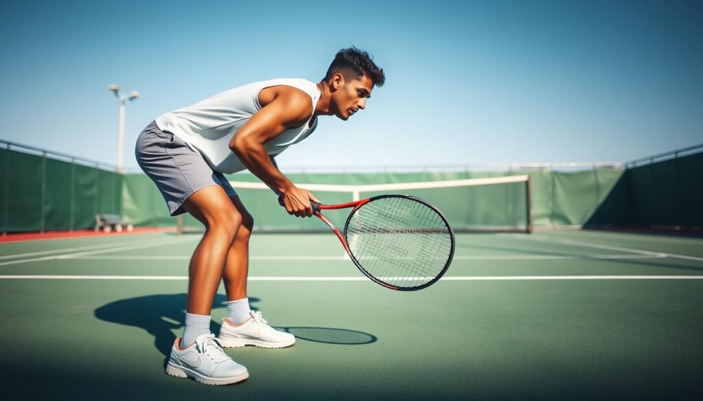 posição de expectativa tênis